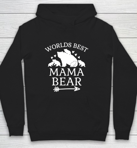 Worlds Best Mama Bear 5 Cubs Mothers Day Gift For Mom Hoodie