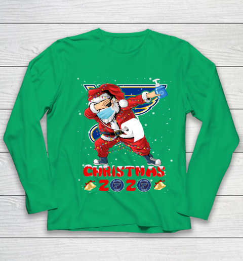 St.Louis Blues Funny Santa Claus Dabbing Christmas 2020 NHL Youth Long Sleeve 4