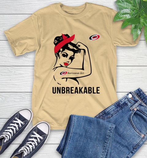 NHL Carolina Hurricanes Girl Unbreakable Hockey Sports T-Shirt 6