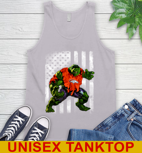 Denver Broncos Hulk Marvel Avengers NFL Football American Flag Tank Top 3