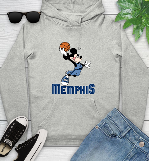 NBA Basketball Memphis Grizzlies Cheerful Mickey Mouse Shirt Youth Hoodie 2