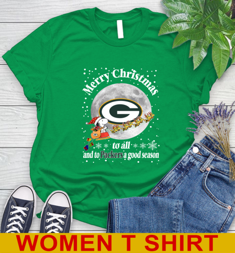 Green Bay Packers Merry Christmas To All And To Packers A Good Season NFL Football Sports Women's T-Shirt 7