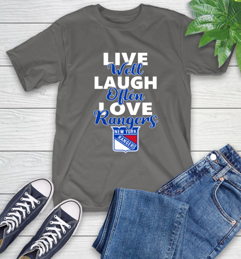 NHL Hockey New York Rangers Live Well Laugh Often Love Shirt T-Shirt 11