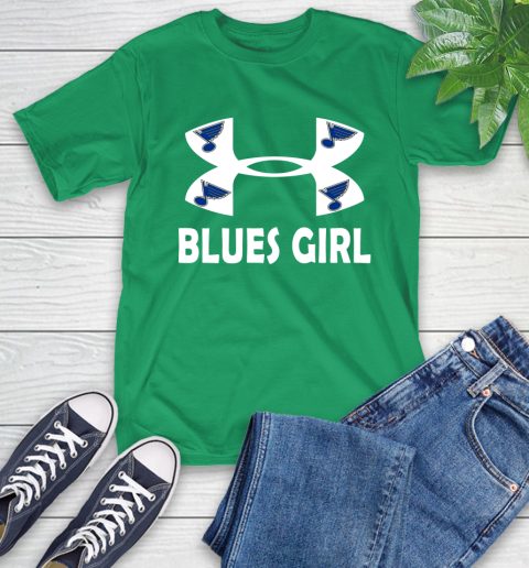 NHL St.Louis Blues Girl Under Armour Hockey Sports T-Shirt 7