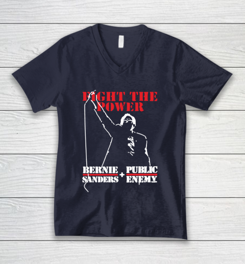 Fight The Power Bernie Sanders Public Enemy V-Neck T-Shirt 2