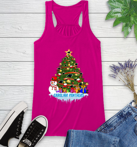 Carolina Panthers Merry Christmas NFL Football Sports Racerback Tank 8