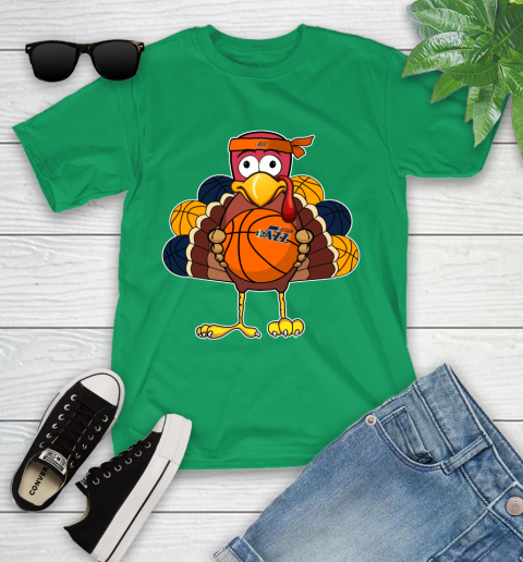 Utah Jazz Turkey thanksgiving day Youth T-Shirt 6