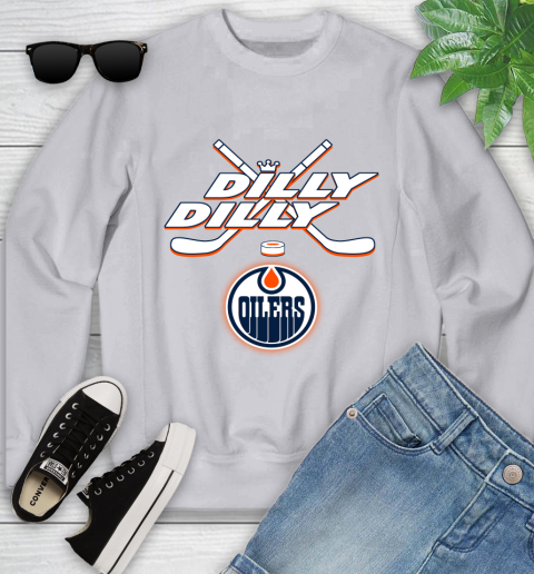 NHL Edmonton Oilers Dilly Dilly Hockey Sports Youth Sweatshirt 4