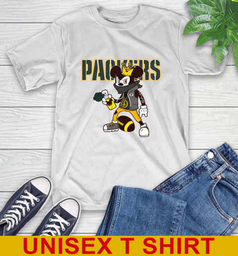 Green Bay Packers NFL Football Mickey Peace Sign Sports T-Shirt