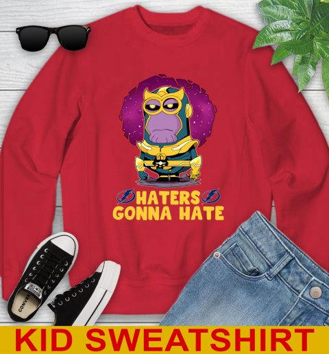 NHL Hockey Tampa Bay Lightning Haters Gonna Hate Thanos Minion Marvel Shirt Youth Sweatshirt 8