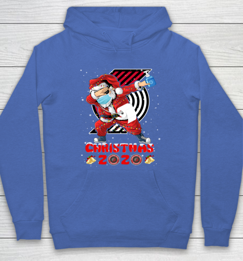 Portland Trail Blazers Funny Santa Claus Dabbing Christmas 2020 NBA Hoodie 6