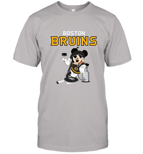 Mickey Boston Bruins With The Stanley Cup Hockey NHL Unisex Jersey Tee