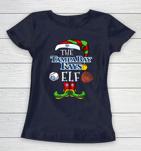 Tampa Bay Rays Christmas ELF Funny MLB Women's T-Shirt 2