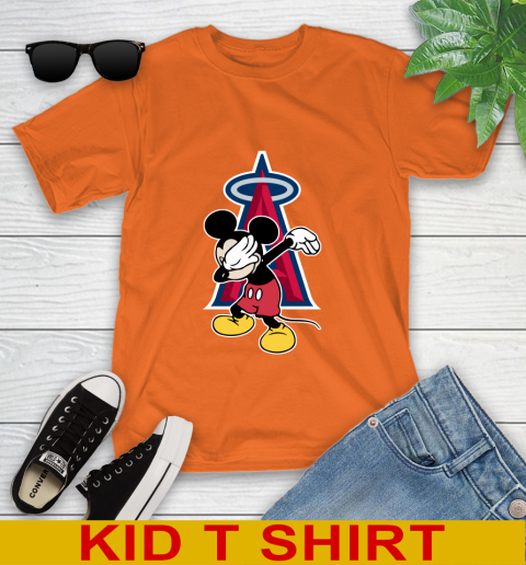 Los Angeles Angels MLB Baseball Dabbing Mickey Disney Sports Youth T-Shirt 7
