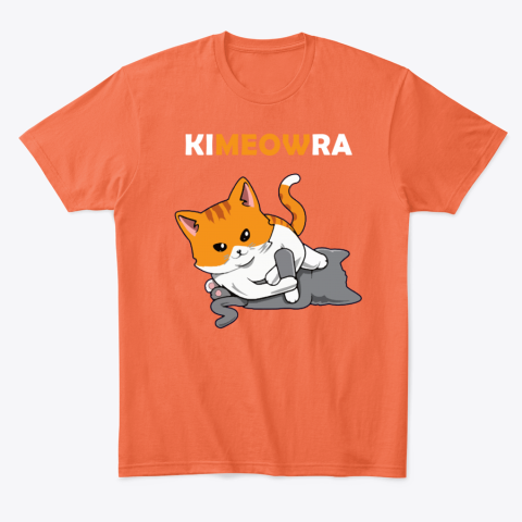 bkv6 jiu jitsu kimura kimeowra cats classic t shirt 2 front orange