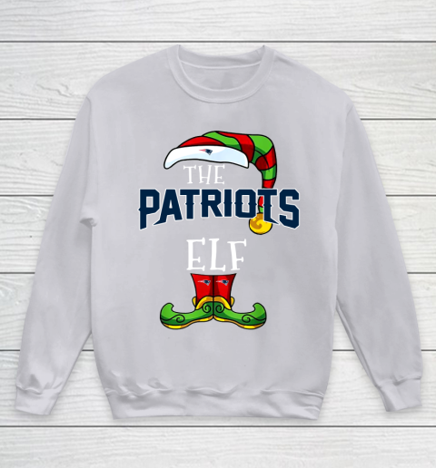 New England Patriots Christmas ELF Funny NFL Youth Sweatshirt 3
