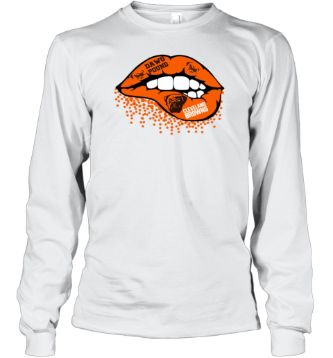 Cleveland Browns Lips Inspired Long Sleeve T-Shirt