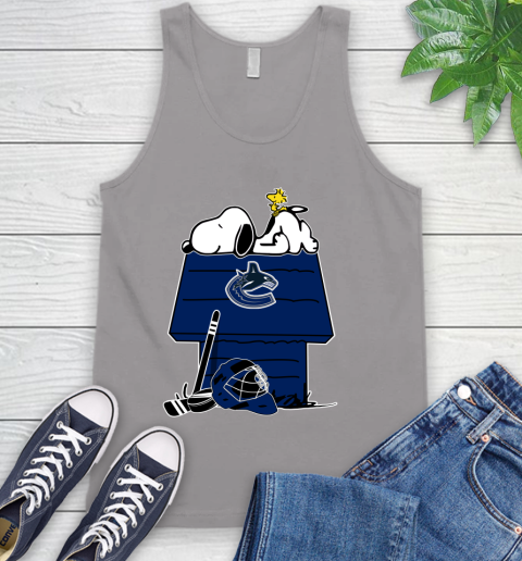 Vancouver Canucks NHL Hockey Snoopy Woodstock The Peanuts Movie Tank Top 4