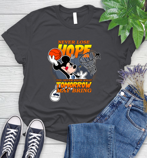 Memphis Grizzlies NBA Basketball Mickey Disney Never Lose Hope Women's T-Shirt 8