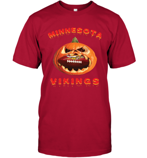 NFL Minnesota Vikings Halloween Pumpkin Football Sports 8l667WSF3Dz classic t shirt 2 95 151514 front red