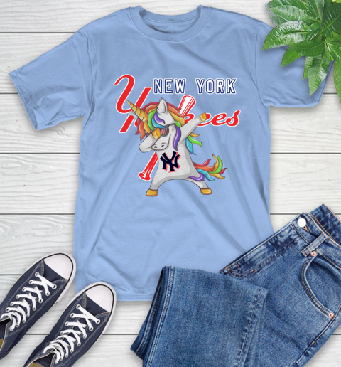New York Yankees MLB Baseball Funny Unicorn Dabbing Sports T-Shirt 23