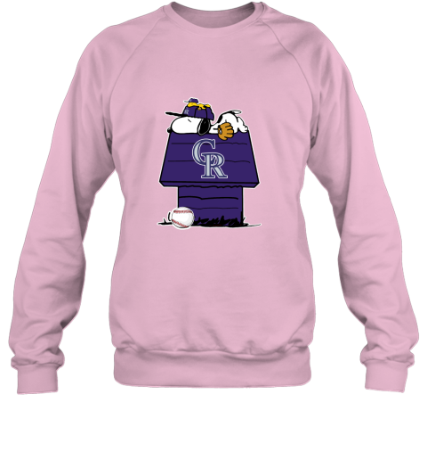 Colorado Rockies Snoopy And Woodstock Resting Together MLB Sweatshirt