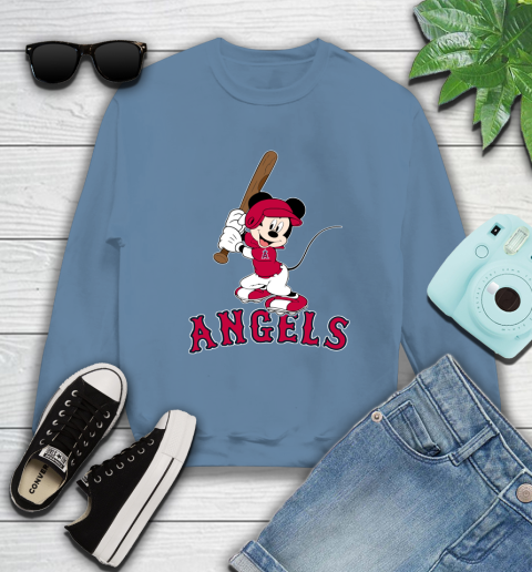 MLB Baseball Los Angeles Angels Cheerful Mickey Mouse Shirt Sweatshirt 8