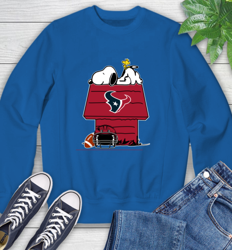 Houston Texans NFL Football Snoopy Woodstock The Peanuts Movie Sweatshirt 8