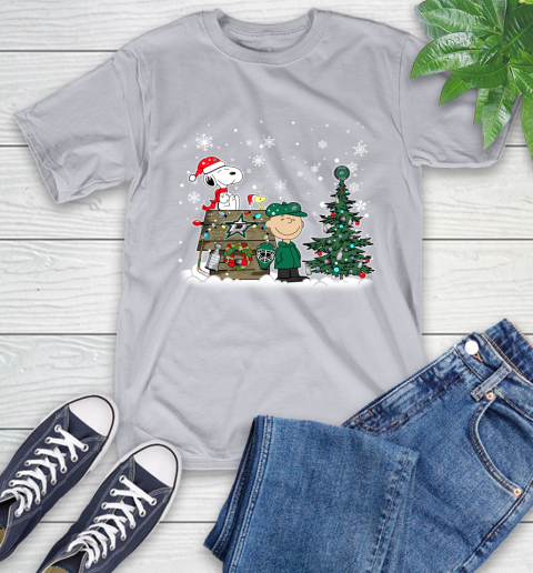 NHL Dallas Stars Snoopy Charlie Brown Woodstock Christmas Stanley Cup Hockey T-Shirt 6