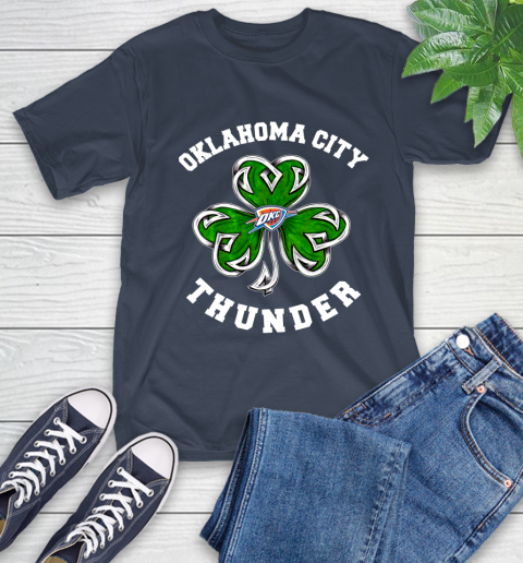 NBA Oklahoma City Thunder Three Leaf Clover St Patrick's Day Basketball Sports T-Shirt 3