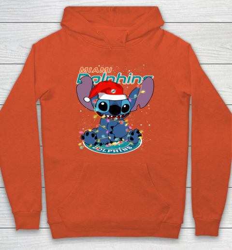 Miami Dolphins NFL Football noel stitch Christmas Hoodie 3
