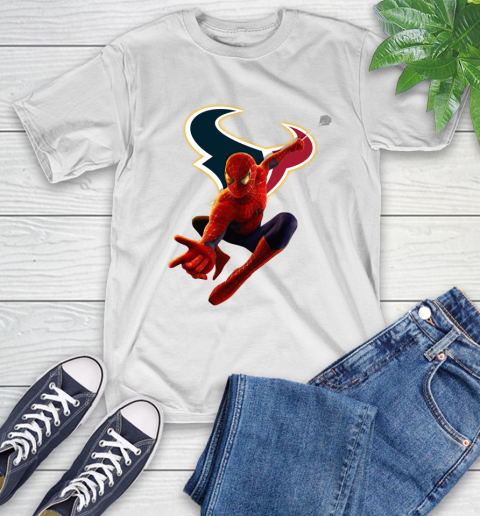 NFL Spider Man Avengers Endgame Football Houston Texans T-Shirt