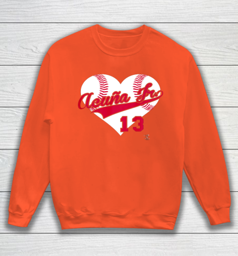 Ronald Acuna Jr Baseball Heart Gameday Sweatshirt 3
