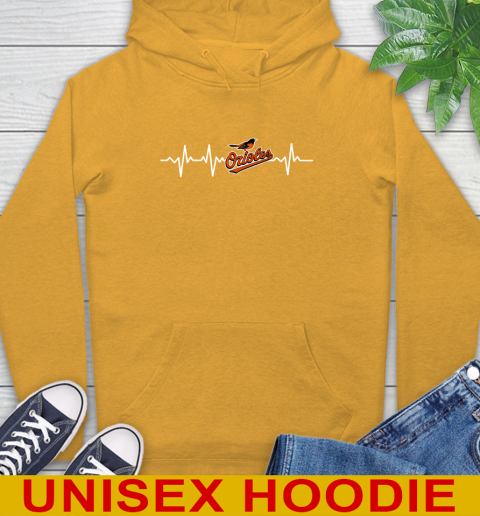 Baltimore Orioles MLB Baseball Heart Beat Shirt Hoodie 2