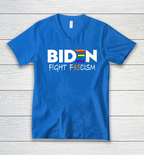 Biden Fight F45cism Shirt Biden Fight Fascism Anti Trump V-Neck T-Shirt 5 Biden Fight F45cism Shirt Biden Fight Fascism Anti Trump V-Neck T-Shirt - Image 5