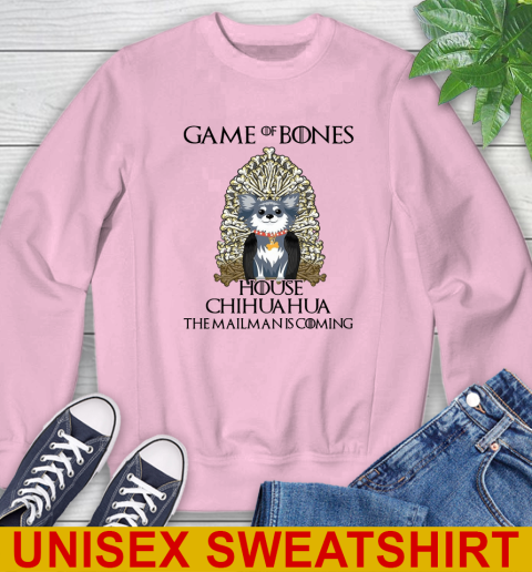 Game of bones house chihuahua dog the mailman is coming tshirt 33