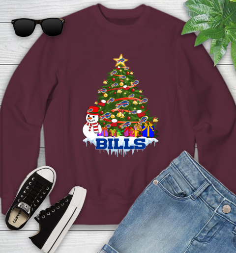 Buffalo Bills Merry Christmas NFL Football Sports Youth Sweatshirt 5