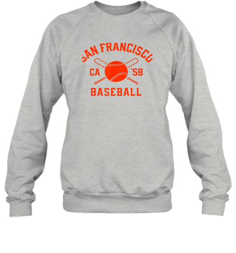 kph0 san francisco baseball vintage sf the city cali retro gift sweatshirt 35 front sport grey
