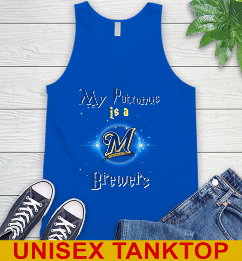 MLB Baseball Harry Potter My Patronus Is A Milwaukee Brewers Tank Top 4