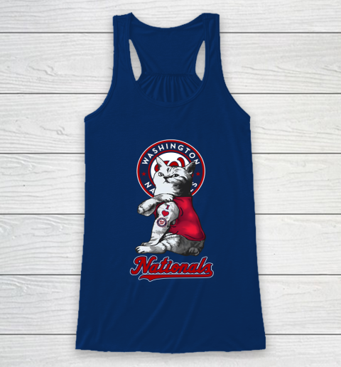 MLB Baseball My Cat Loves Washington Nationals Racerback Tank 6