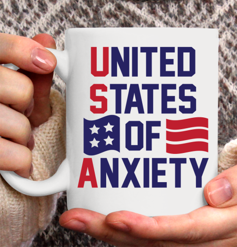 United States Of Anxiety Shirt Ceramic Mug 11oz