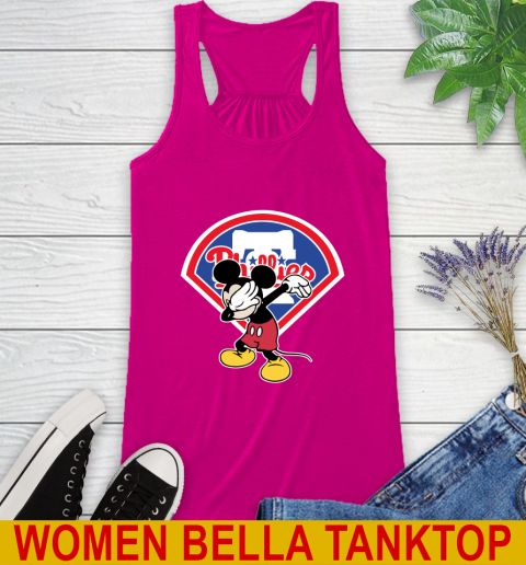 Philadelphia Phillies MLB Baseball Dabbing Mickey Disney Sports Racerback Tank 8