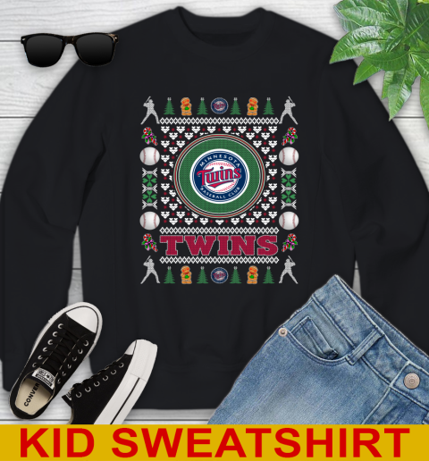 Minnesota Twins Merry Christmas MLB Baseball Loyal Fan Youth Sweatshirt
