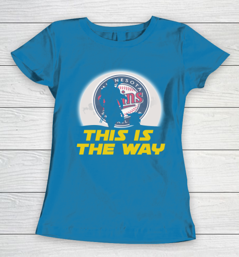 Minnesota Twins MLB Baseball Star Wars Yoda And Mandalorian This Is The Way Women's T-Shirt 6