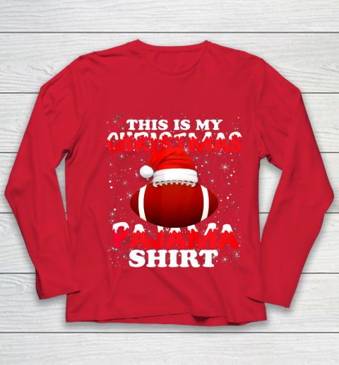 Football Christmas Gifts Santa Hat Funny Xmas Pajamas Youth Long Sleeve 8