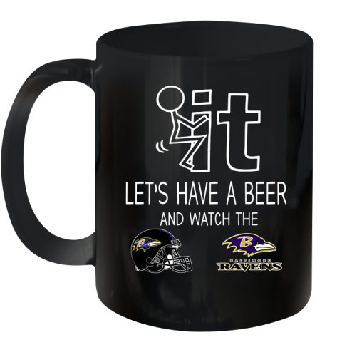 Baltimore Ravens Football NFL Let's Have A Beer And Watch Your Team Sports Ceramic Mug 11oz