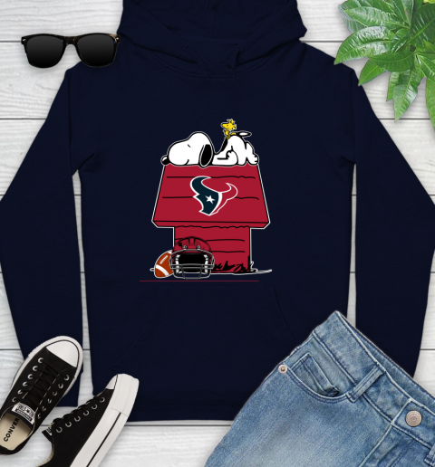 Houston Texans NFL Football Snoopy Woodstock The Peanuts Movie Youth Hoodie 4