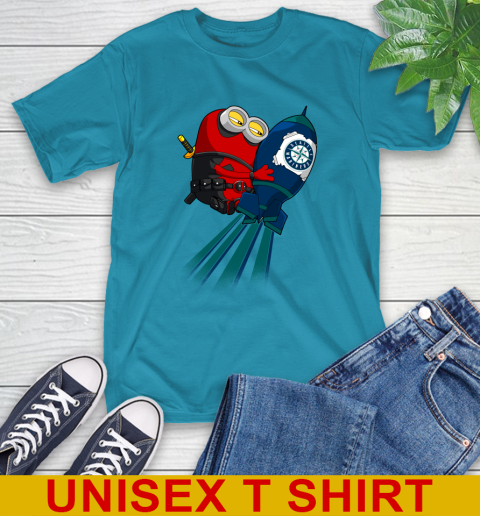 MLB Baseball Seattle Mariners Deadpool Minion Marvel Shirt T-Shirt 9