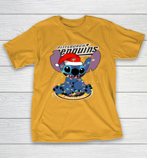 Pittsburgh Penguins NHL Hockey noel stitch Christmas T-Shirt 2