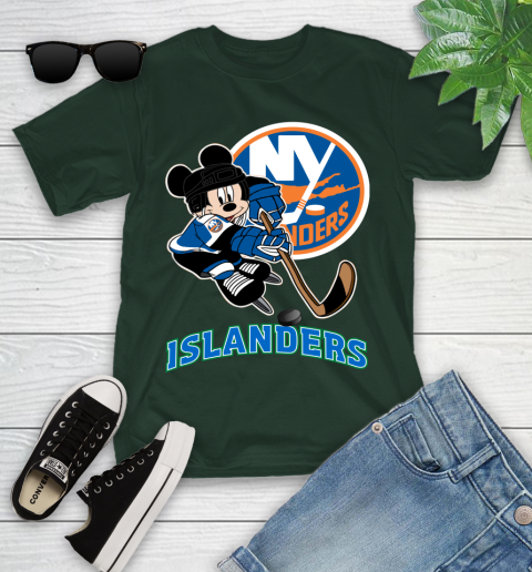 NHL New York Islanders Mickey Mouse Disney Hockey T Shirt Youth T-Shirt 5